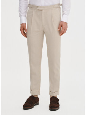 Pako Lorente Pako Lorente Spodnie materiałowe P25SF-WX-003 Beżowy Regular Fit