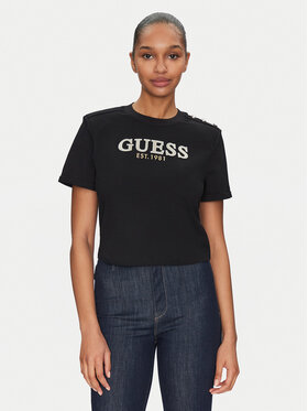 Guess Guess Póló W5GI15 K8FQ4 Fekete Regular Fit