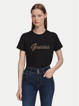 Guess Guess Тишърт W6YI29 K4348 Черен Regular Fit