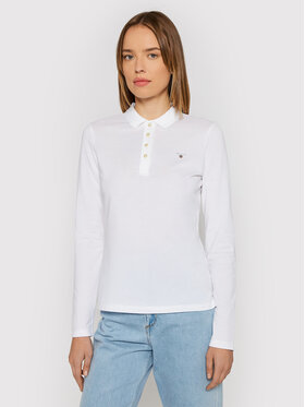 Gant Gant Тениска с яка и копчета Original 4202515 Бял Regular Fit