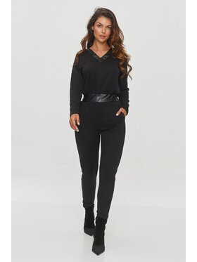 Makadamia Makadamia Kombinezon M850 Czarny Slim Fit