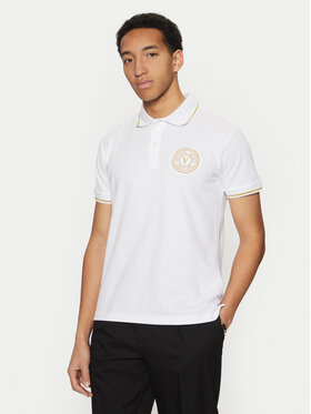 Versace Jeans Couture Versace Jeans Couture Тениска с яка и копчета 78GAGT00 Бял Regular Fit