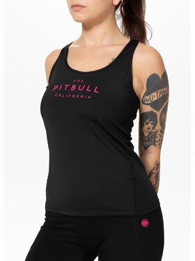 PITBULL PITBULL Tank top sportowy damski AVENIDA L Czarny Regular Fit