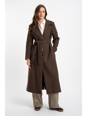 CLICK CLICK Płaszcz zimowy 70-0027 Brązowy Regular Fit
