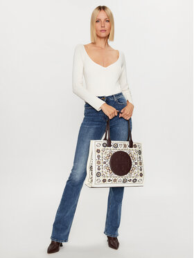 Tory Burch Tory Burch Ročna torba Ella Printed Tote 146967 Écru