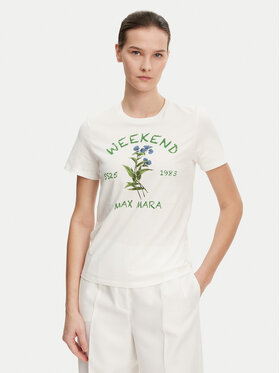 Weekend Max Mara Weekend Max Mara T-Shirt Teiera 2515971052 Biały Regular Fit