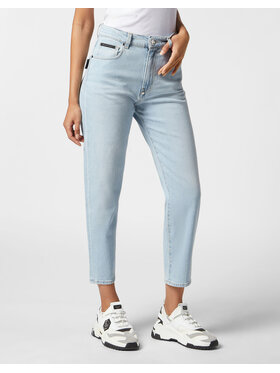 PHILIPP PLEIN PHILIPP PLEIN Džínsy 9229 Svetlo modrá Mom Fit