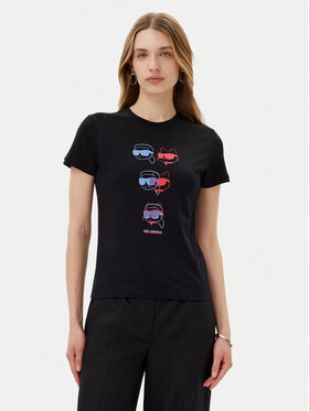 KARL LAGERFELD KARL LAGERFELD Tricou A2W17112 Negru Regular Fit