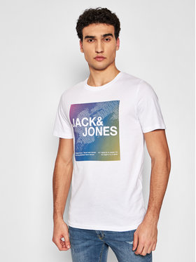 Jack&Jones Jack&Jones T-Shirt Raz 12188052 Biały Slim Fit