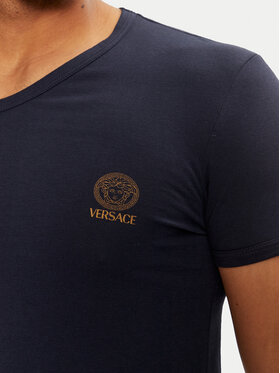 Versace Majica AUU01004 1A1001 Mornarsko Modra Regular Fit