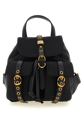 PINKO PINKO Plecak Black Polyamide Backpack Czarny