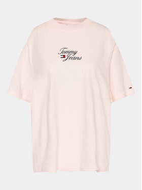 Tommy Jeans Curve Tommy Jeans Curve T-shirt Essential DW0DW15687 Ružičasta Regular Fit