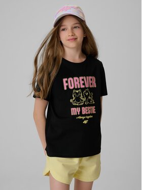 4F 4F T-Shirt 4FJRAW26TTSHF4240-20S Czarny Regular Fit