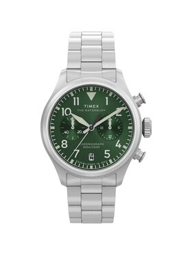 Timex Timex Zegarek TW2Y19100 Srebrny