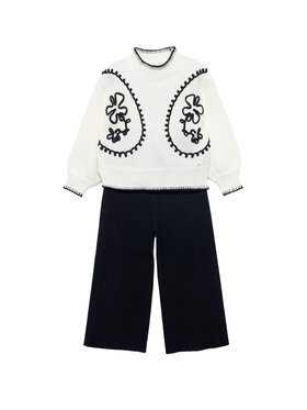 Abel & Lula Abel & Lula Completo pullover e pantaloni di tessuto 5729 Nero Regular Fit