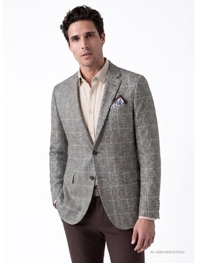 Pako Lorente Pako Lorente Marynarka P26WF-3X-003 Beżowy Slim Fit