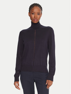 BOSS BOSS Bluză cu gât C_Faghettini 50551356 Bleumarin Regular Fit