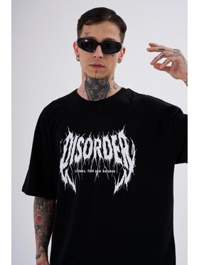 MyStars MyStars T-Shirt Koszulka Z Krótkim Rękawem Oversize Męska Czarna Machinist Disorder XL Czarny Oversize