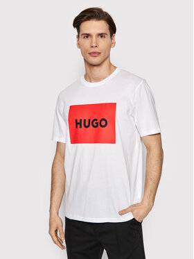Hugo Hugo Marškinėliai Dulive222 50467952 Balta Regular Fit