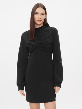 Calvin Klein Jeans Calvin Klein Jeans Плетена рокля J20J222889 Черен Regular Fit