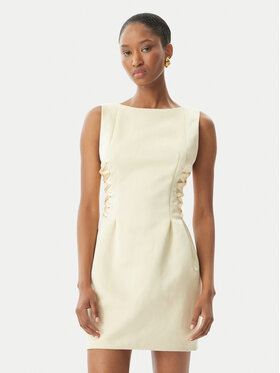 Elisabetta Franchi Elisabetta Franchi Kokteilinė suknelė AB-772-51E2-DC7 Geltona Slim Fit