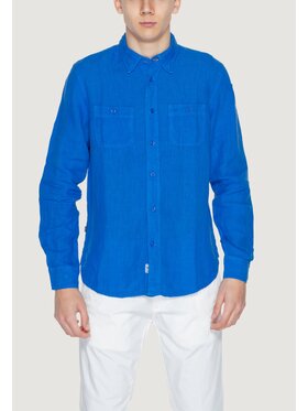 Blauer Blauer Camicia 24SBLUS01038 Blu Long Fit