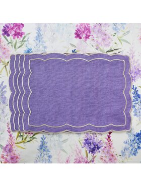 Roseberry Home Roseberry Home Podkładka na stół haftowana Purple Onde Fioletowy