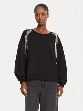 TWINSET TWINSET Μπλούζα 252LI2MCC Μαύρο Regular Fit