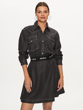 Hugo Hugo Robe en jean Karinne-1 50496059 Noir Regular Fit