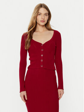 Guess Guess Kardigan W5RR08 Z2V62 Czerwony Regular Fit