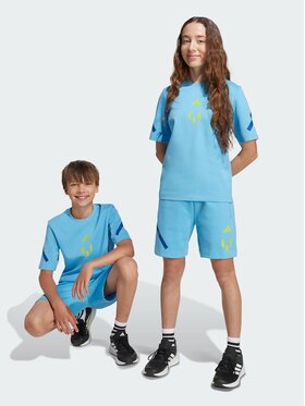 adidas adidas Szorty sportowe 155017 Błękitny Loose Fit