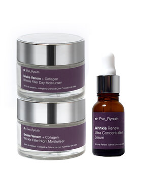 dr. Eve Ryouth dr. Eve Ryouth Jad Węża + Kolagen Na Dzień 50ml + Jad Węża + Kolagen Na 50ml + Odnowa Zmarszczek Ultra Serum 15ml Zestaw do pielęgnacji