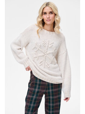blue shadow blue shadow Sweter Per Écru Regular Fit