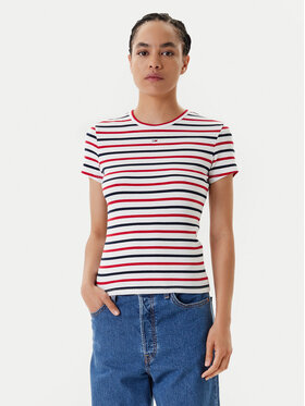 Tommy Jeans Tommy Jeans T-Shirt Essential DW0DW17383 Kolorowy Slim Fit
