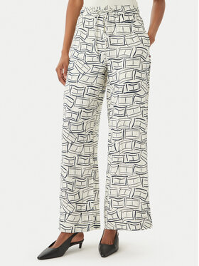 Tommy Hilfiger Tommy Hilfiger Hlače WW0WW48970 Svijetlo bež Wide Leg