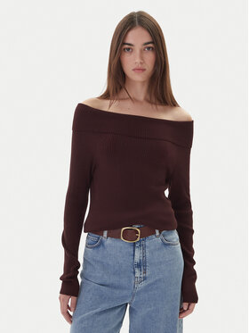 Kontatto Kontatto Sweter 3M0813C Brązowy Regular Fit