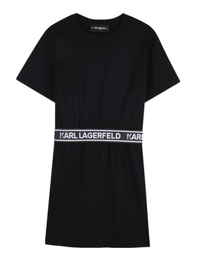 Karl Lagerfeld Kids Karl Lagerfeld Kids Kleid für den Alltag Z31152 S Schwarz Regular Fit
