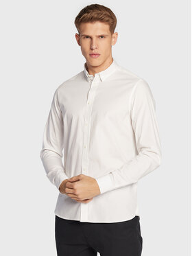 Solid Solid Cămașă 21103247 Alb Slim Fit