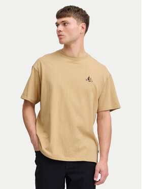 Solid Solid T-Shirt Manes 21108333 Καφέ Regular Fit