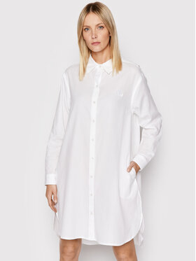 Lauren Ralph Lauren Lauren Ralph Lauren Sukienka koszulowa 20271085 Biały Relaxed Fit