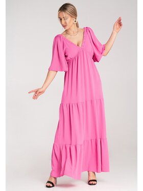 FIGL FIGL Sukienka letnia M1185 Fioletowy Relaxed Fit