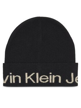 Calvin Klein Jeans Calvin Klein Jeans Cepure Logo Beanie K60K611271 Melns