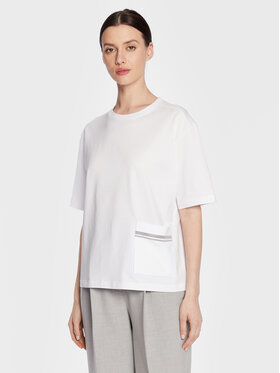 Fabiana Filippi Fabiana Filippi Tričko JED273W143 Biela Regular Fit