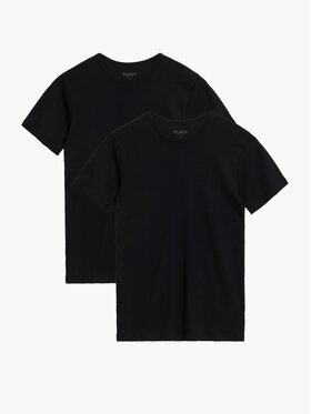 Atlantic Atlantic Podkoszulek basic Czarny Regular Fit