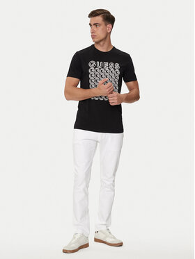 Guess Majica M4YI29 J1314 Črna Slim Fit