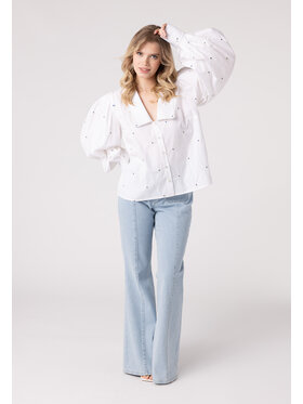 LAURELLA LAURELLA Bluzka Laurella 2VA003140 Biały Regular Fit