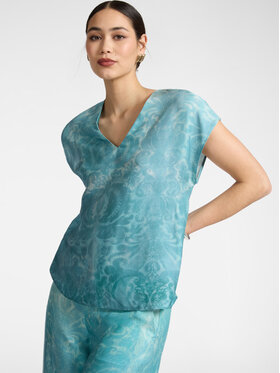 Elena Mirò Elena Mirò Blusa 2000P000219N001 Turchese Regular Fit