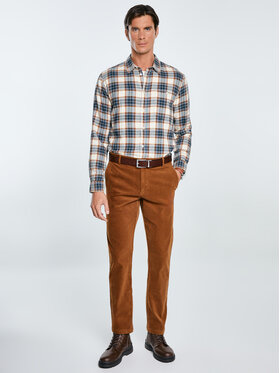 BIG STAR BIG STAR Chinosy TREVIS Brązowy Slim Fit