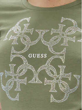 Guess Majica W4RI35 J1314 Zelena Slim Fit