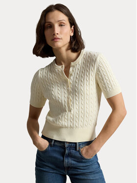 Polo Ralph Lauren Polo Ralph Lauren Bluzka 211B17746001 Kremowy Regular Fit